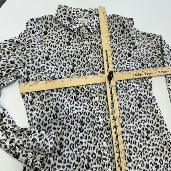 J.Crew The Perfect Shirt Womens Small Leopard Print Long Sleeve Button Down - Picture 5 of 6